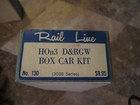 Rail Line HOn3 D&RGW Box Car Kit #130 (3000 Series) - New in Box — photo 1