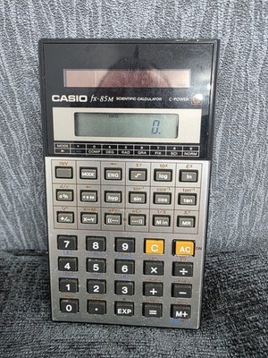 Casio Fx-85m Vintage wissenschaftlicher Taschenrechner getestet funktioniert mit Deckel Cell Power