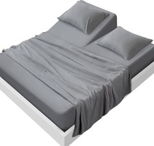 Split Top King Sheet Set for Adjustable Bed 4 Piece Bed Sheet Set Deep Pocket