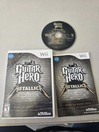 Guitar Hero: Metallica (Nintendo Wii, 2009) Complete W/ Manual CIB . Fast 🚢
