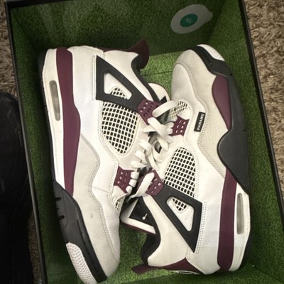 Jordan Air Jordan 4 Retro PSG White Bordeaux Neutral Grey CZ5624-100 Mid Top