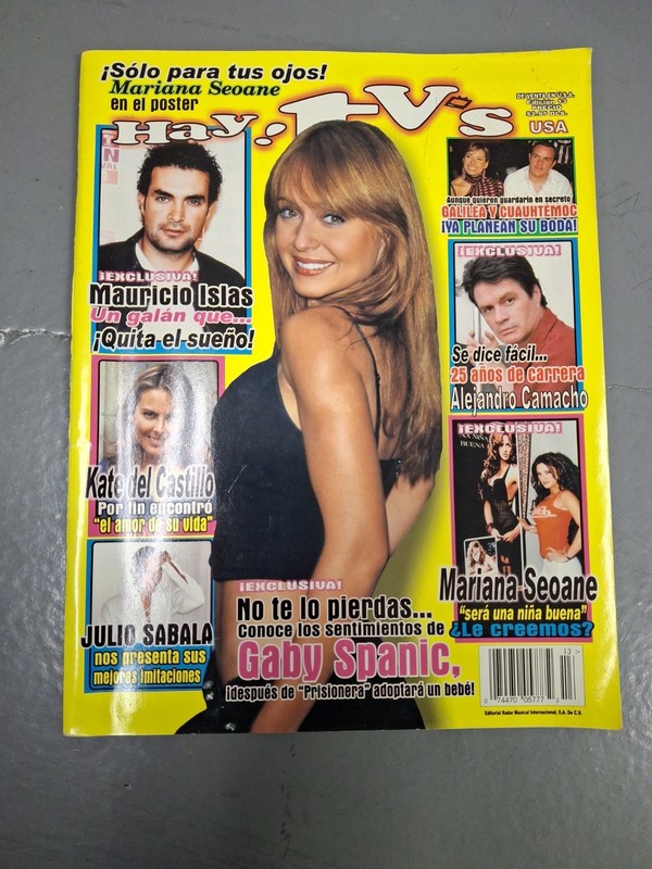 Hay! TVs Magazine Issue Number 13 Hard to Find Featuring Gaby Spanic Cover
