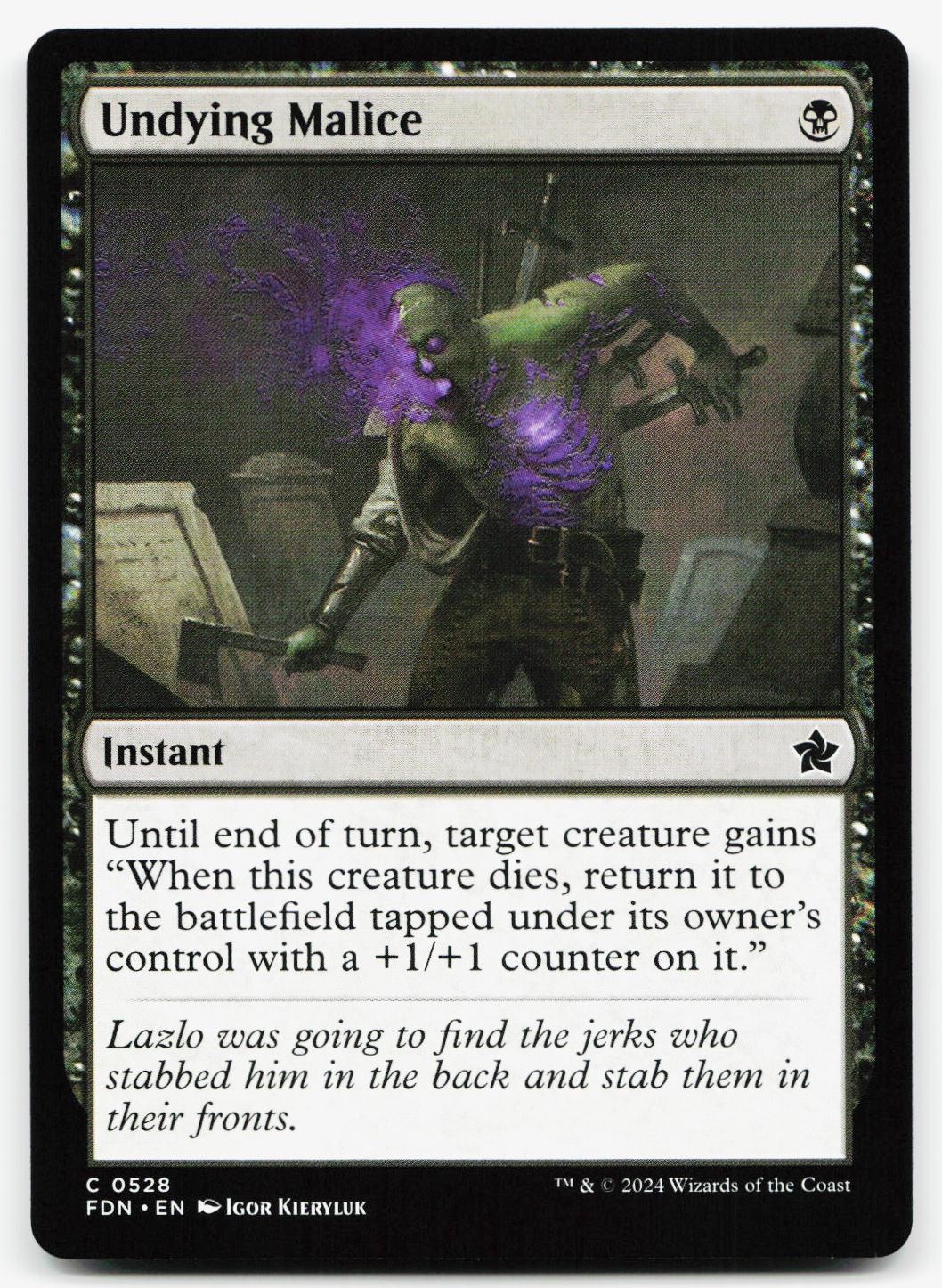 UNDYING MALICE 528 C FOUNDATIONS NM MTG
