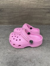 Crocs Shoes Infants Size 2-3 Pink Slip On Classic Clogs