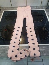 Rosa gepunktete thermo Strumpfhose -Gr.122/128