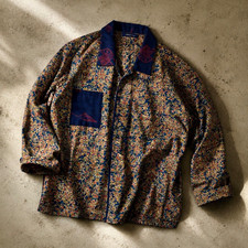 Japanese Vintage Long Sleeve Shirt Men’s L, Boxy Shirt, Streetwear Japan, Kimono