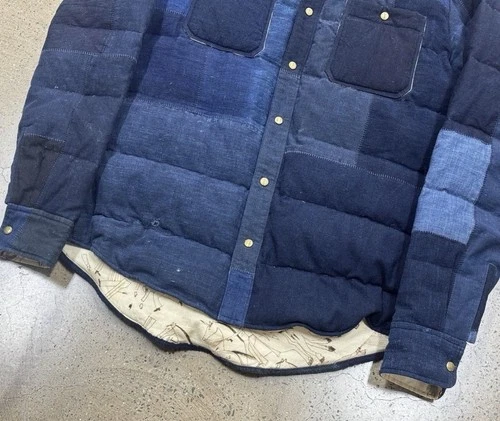 Visvim FW15 ICT Kerchief Down JKT Kofu Made in Japan Indigo Dye Size 3/L Rare image 5