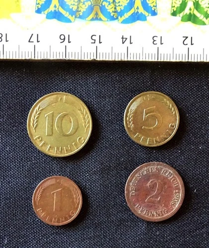 (USA ) , 4  Germany ,  coins.
