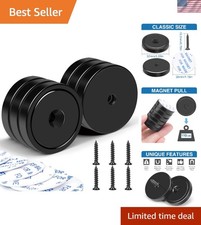 Neodymium Cup Magnets 110lb Waterproof Strong Wall Mount Magnets Pack of 6