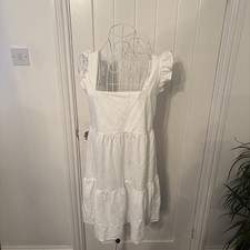 Primark Small White Casual Dress Holiday Summer Beach Women