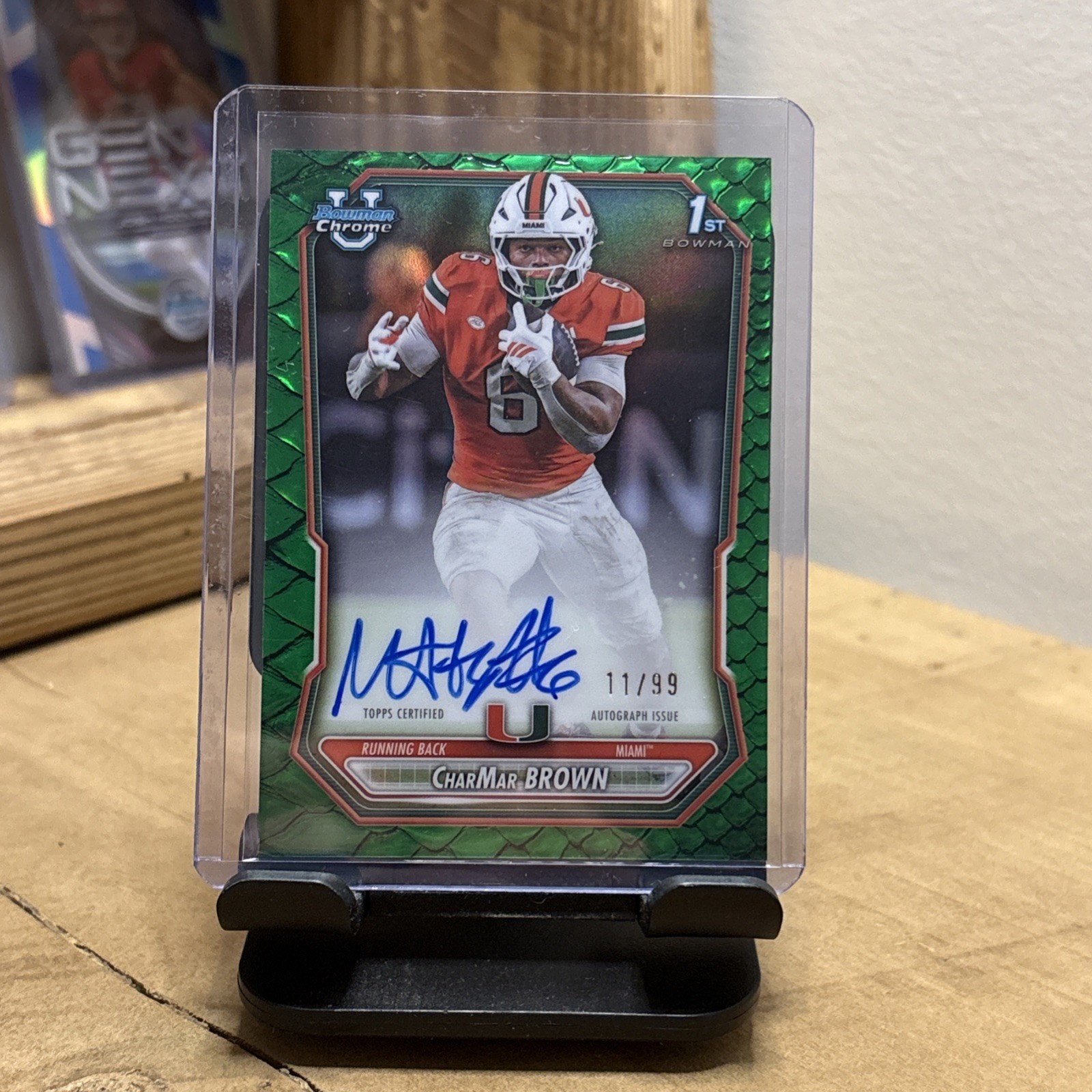 Bowman 2026 Bowman Football CharMar Brown 1st NIL Auto #BCPA-CBR /99 Miami