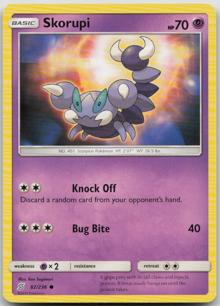 Skorupi 82/236 Unified Minds Common Pokemon MP
