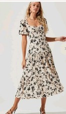 ASTR the label black and white floral dress Size XS Msrp $158
