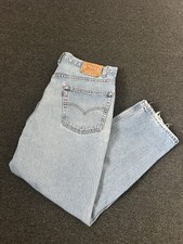Vintage Levi s 550 Relaxed Fit Blue Jeans Mens Size 40x30 Denim Work Faded 90 s