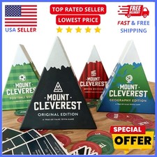 MOUNT CLEVEREST - True or False Trivia Game Fun Family Card Game OY
