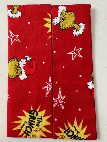 Christmas Grinch Pocket tissue holder for purse or travel bag or school desk - Picture 3 of 3