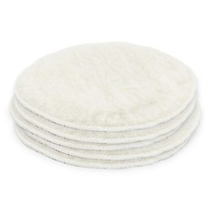 Wollpad Polierpad Polierhaube mit Klett f&uuml;r Poliermaschinen 150mm 5x BITUXX