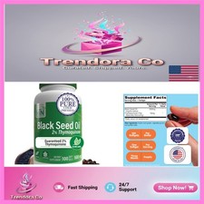 Organic Cold Pressed Black Seed Oil 500mg  100 Softgels, Non-GMO  Gluten-Free