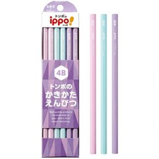 Tombow ippo Writing Pencils, Plain, 4B, Purple, 1 Dozen KB-KPB01-4B 