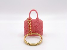 : Pink Mini Handbag Keychain Purse Keyring Gold Chain Fashion Bag Charm