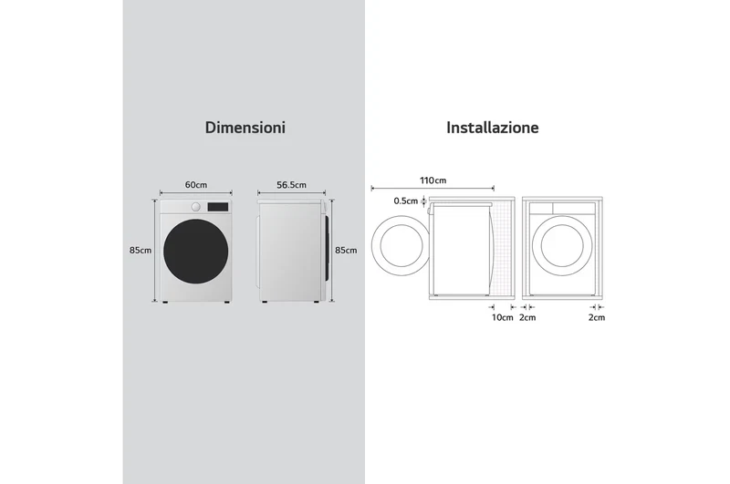 Lavatrice LG 11 Kg Risparmio Energetico Classe A -10% Bianco Vapore Inverter, fotografia 12 di 13