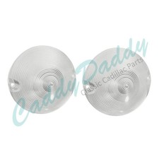 1957 Cadillac Except 2-door Eldorado Models Back Up Lenses 1 Pair Reproduction
