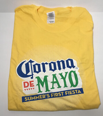 Corona De Mayo Summer s First Fiesta Yellow Short Sleeve T-shirt Size XL