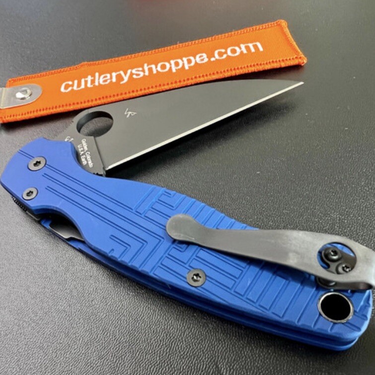 Spyderco Cutlery Shoppe Exclusive Lynch NW PM2 Blue Frag Aluminum