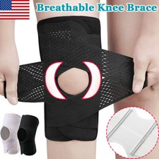 Sports Knee Brace Compression Sleeve Patella Support Joint Arthritis Pain Relief