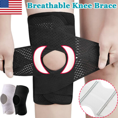 Sports Knee Brace Compression Sleeve Patella Support Joint Arthritis Pain Relief