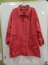 Catalina Wmn's XL Vtg Red Long Windbreaker Jacket
