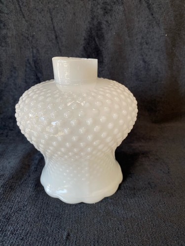 Hobnail Milk Glass Lamp Globes with Scalloped Rim (3 Globes) - Picture 6 of 11