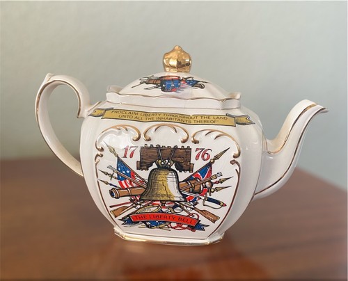 Sadler TheLiberty Bell Cube Teapot American BI-Centenary 1776-1976 Independence - Picture 22 of 24