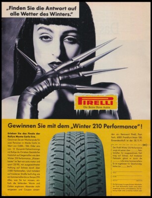 Pirelli Reifen - Reklame Werbeanzeige Original-Werbung 1991 (2)