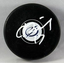 RUSLAN FEDOTENKO SIGNED TAMPA BAY LIGHTNING Puck NHL STAR AUTOGRAPHED +COA