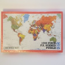 FX Schmid 1996 World Map 1000 Piece Jigsaw Puzzle New and Sealed