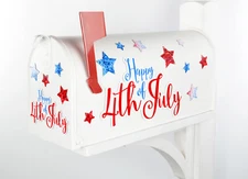 Mailbox Magnet (Partial Cover) Happy 4th of July magnetic sign for mailbox