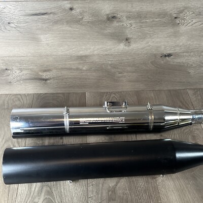 HARLEY OEM SOFTAIL TAKE OFF CHROME MUFFLERS With Heat Shield 