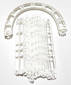 30 NEW K'NEX White Roller Coaster Track Pieces 8" Micro Parts 5 Curved KNEX