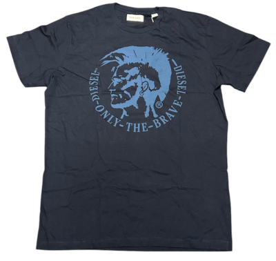 #ad Vintage Y2K $58 DIESEL Navy Blue ACHEL Short Sleeve Slim Fit Designer T shirt $19.99