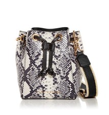 NEW MARC JACOBSThe Bucket Bag Snake Embossed Leather Crossbody