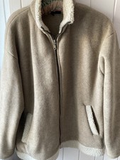 Tayberry Ladies Fleece/sherpa Beige/cream Jacket Gc Size L. Very Warm