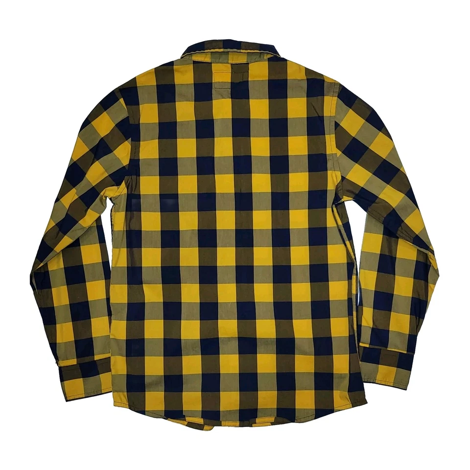 Urban Pipeline Maxflex длинным рукавом желтый/синий клетку рубашка на пуговицах мальчиков L - Изображение 3 из 3