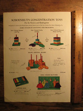 Antique Ephemera 1930 Schoenhut Child Concentration Toys Catalog Print Ads