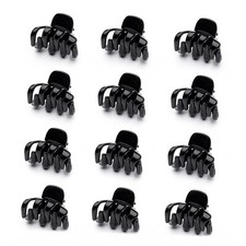 12 Pcs Women Small Hair Claw Clips 1.2 Inch for Thin Hair No-Slip Mini Styling