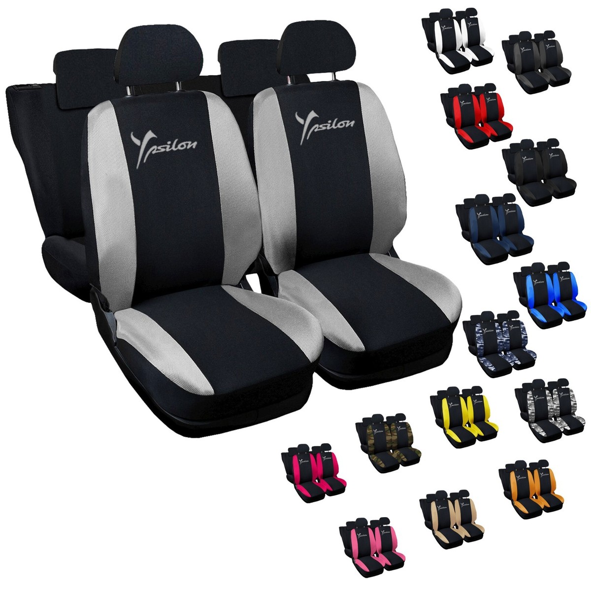 Coprisedili Auto Universali AIBARG - Stile Racing E Colori Vivaci, Made In Italy - Foto 3