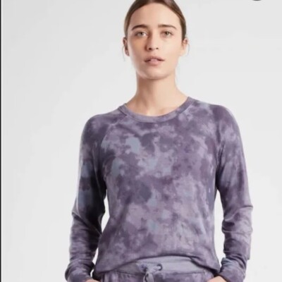 Athleta Tie Dye Sweatshirt Long Sleeve Athleisure Comfy Size S