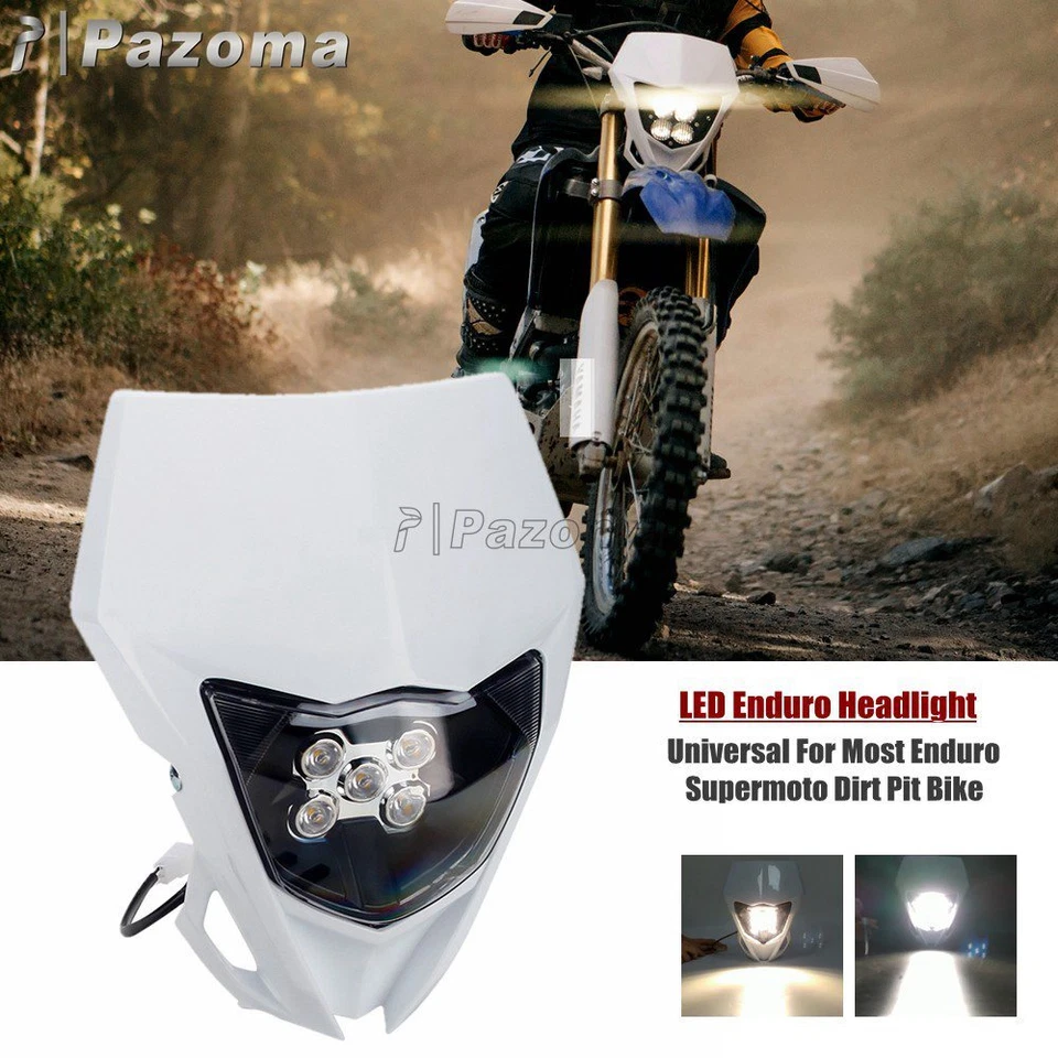 Faro LED Enduro Motocross para Honda CR125/250/60/80 Suzuki DR100/125/200/50 Foto 2 de 4