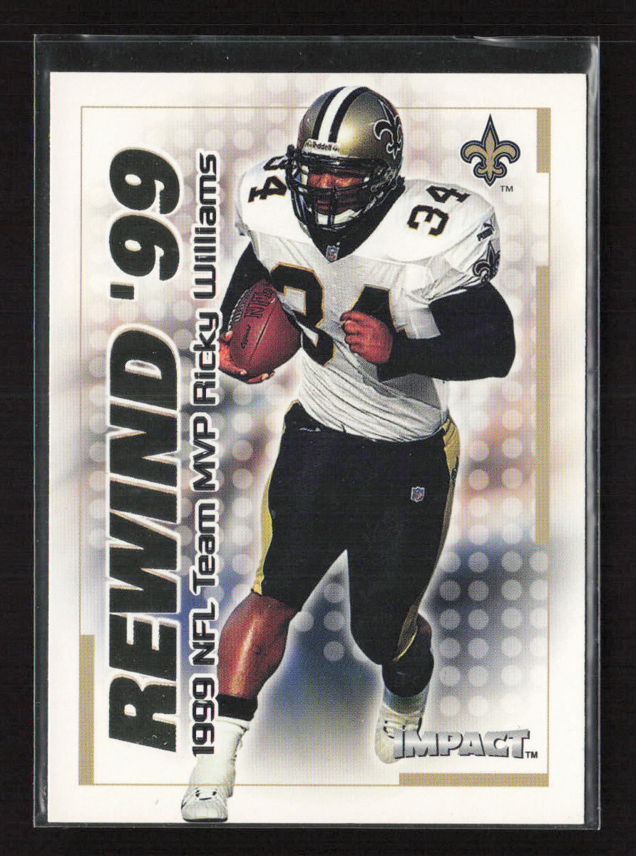 2000 Impact Rewind '99 #19 RN Ricky Williams New Orleans Saints