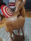 Hand Carved  Wooden Gazelle Statue MCM — photo 9